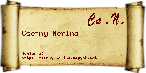 Cserny Nerina névjegykártya