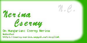 nerina cserny business card